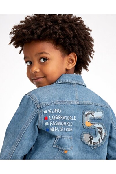 melisam.msg Αγορίστικο τζιν μπουφάν 100% λινό M5