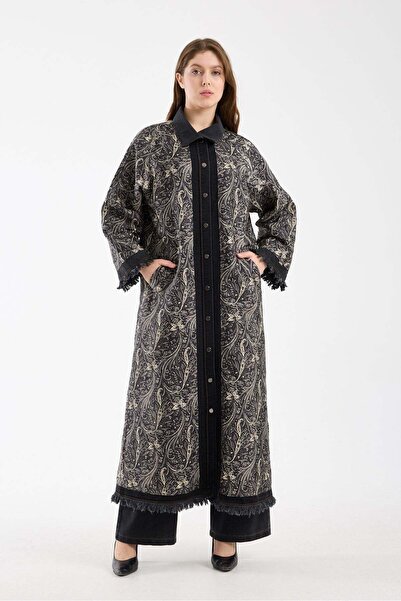 Invee Ethnic indigo tunic black