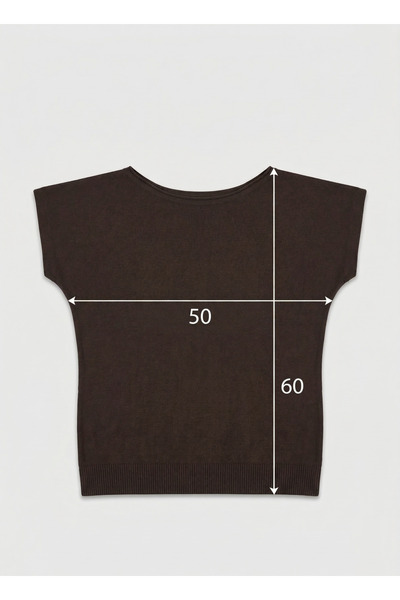 H&A İSTANBUL Women's Boat Neck Short Sleeve Knitwear Blouse