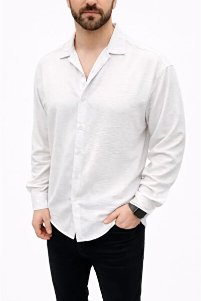 Simala Men's Aerobin Fabric Oversize 4 Season Long Sleeve Comfortable Fit Shi...