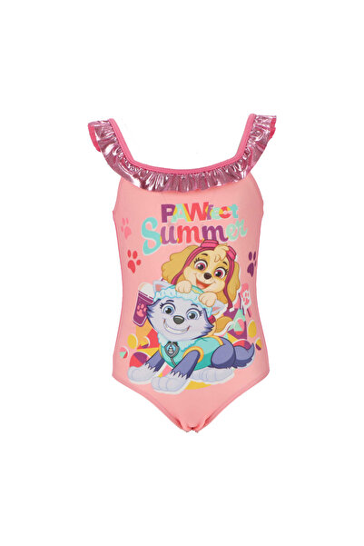 PAW PATROL Ολόσωμο μαγιό με βολάν ροζ