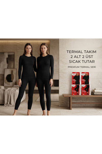 Tutku Elit Women's Underwear t Thermal Top and Bottom Set 2 Sets