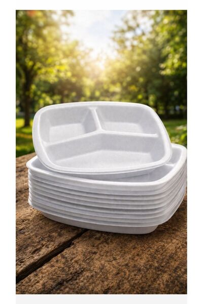 figanlar ambalaj 3 Bölmeli Köpük Tabak Tabldot Kullan At Plastik Tabak kullan...