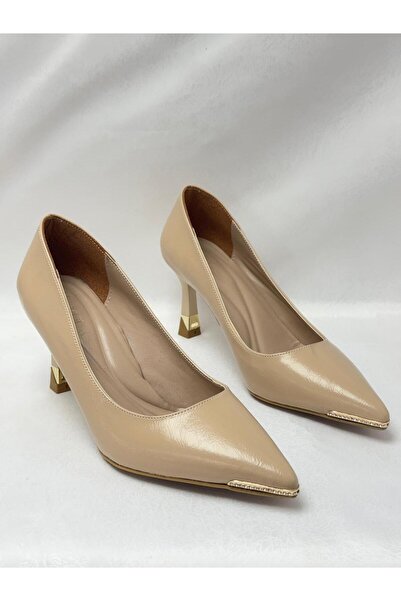 LALEZAR AYAKKABI Ll2727 leather material three part metal special stone embro...