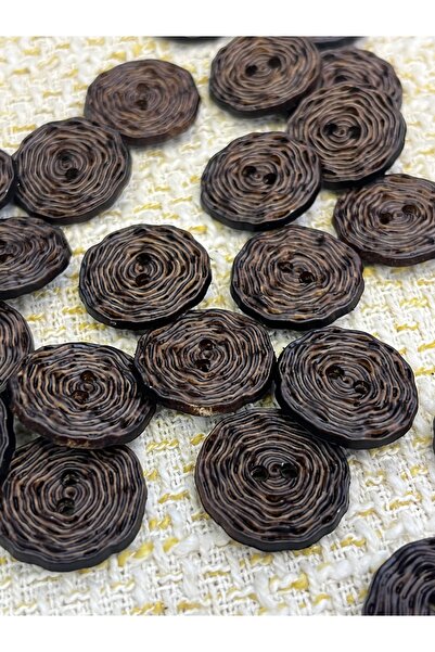 ODDA TASARIM ATÖLYESİ 30 bucăți nasturi cu model cu efect de lemn de cafea de...