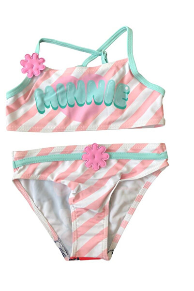 Minnie Mouse Costum de baie din două piese roz/verde