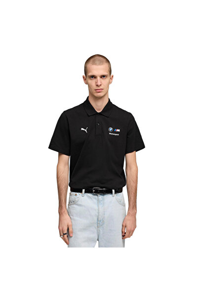 Puma Bmw Mms Essentials Erkek Siyah Günlük Stil Polo Yaka T-Shirt 63490001