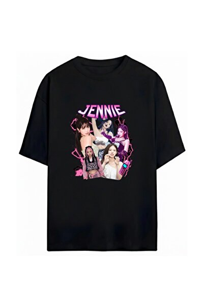 SVART WEAR Tricou Jennie BlackPink unisex oversize 100% bumbac