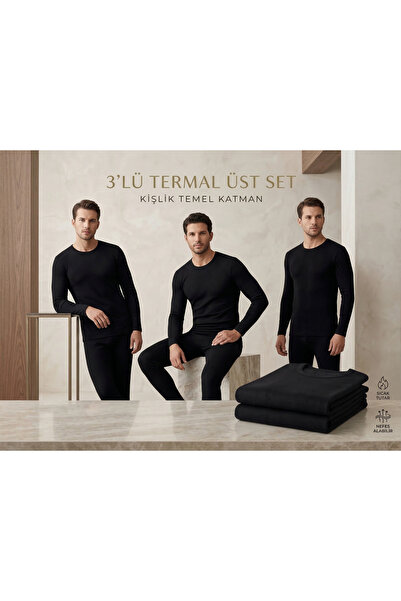 Tutku 3-pack ملابس داخلية للرجال بأكمام طويلة حراري