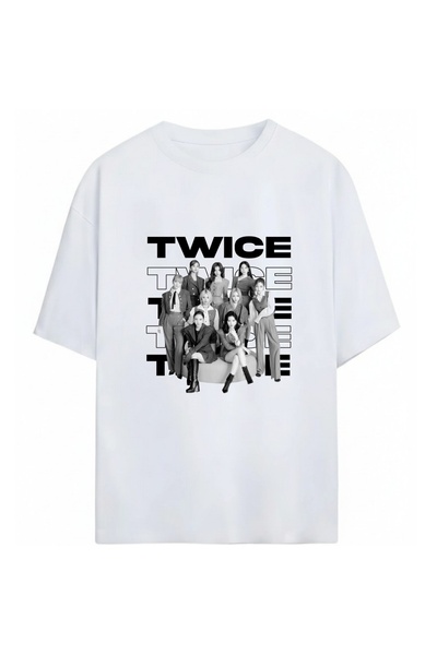SVART WEAR تي شيرت Twice K-Pop للجنسين مقاس كبير 100% قطن