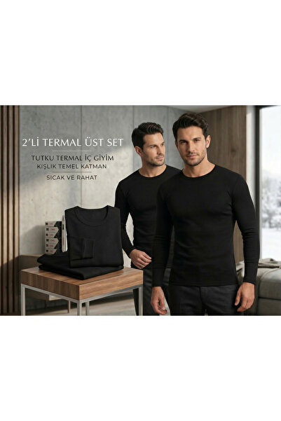 Tutku 2-Pack Men's Thermal Top Long Sleeve Underwear Bodysuit