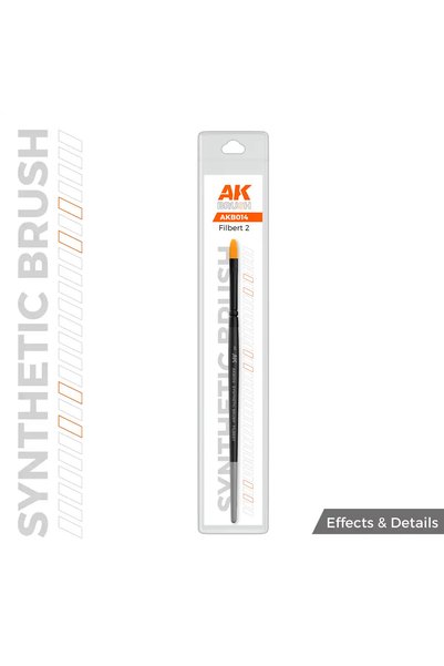 Ak İnteractive Akb014 No.2 Oval Tip Synthetic Synthetic Model Painting Brush