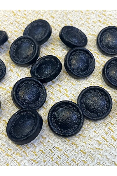 ODDA TASARIM ATÖLYESİ 30 τεμάχια μαύρων κουμπιών με vintage σχέδια και μεταλλ...