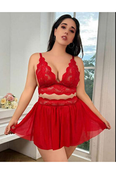 Bleu Petite Plus Size Floral Patterned Skirted Bra Set