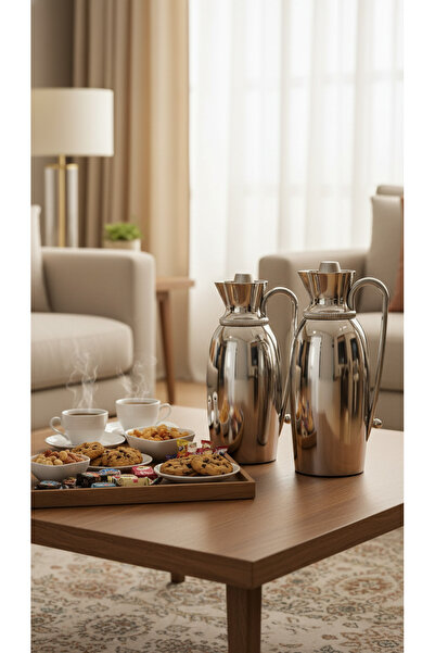 Generic 1 liter/750ml tea and coffee thermos set