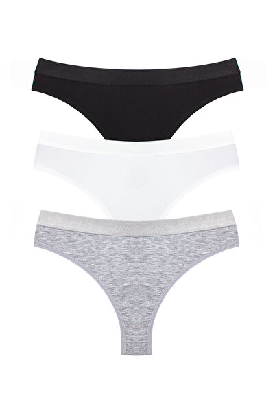 CSN CASANO Women's 3-pack cotton brazilian briefs