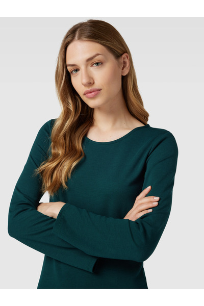 İHRACATFAZLASI Vi̇lla Bi̇si̇klet Yaka Green Basic Mini Dress