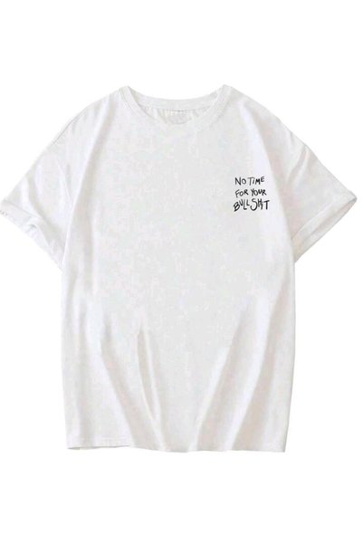 Lario Women's Crew Neck Oversized T-Shirt with Back Print