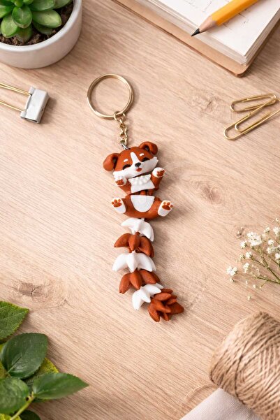 Printifya Sevimli köpek Eklemli Anahtarlık – 3D Baskı Hareketli Anahtarlık