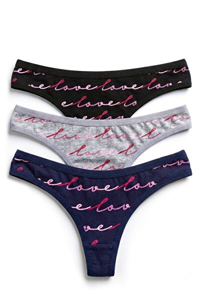 CSN CASANO Women's 3-pack cotton brazilian briefs