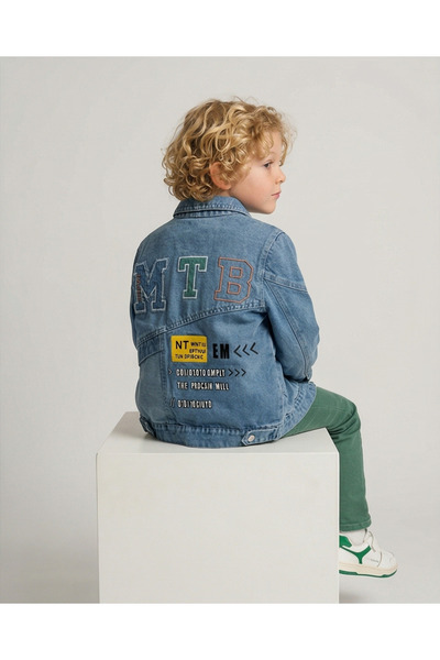 melisam.msg Τζιν μπουφάν για αγόρια 100% λινό MTB