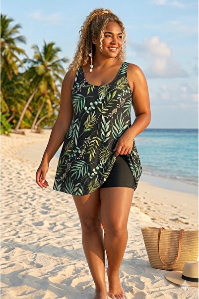 elma abone New Season Digital Printed Shorts Dress Swimsuit