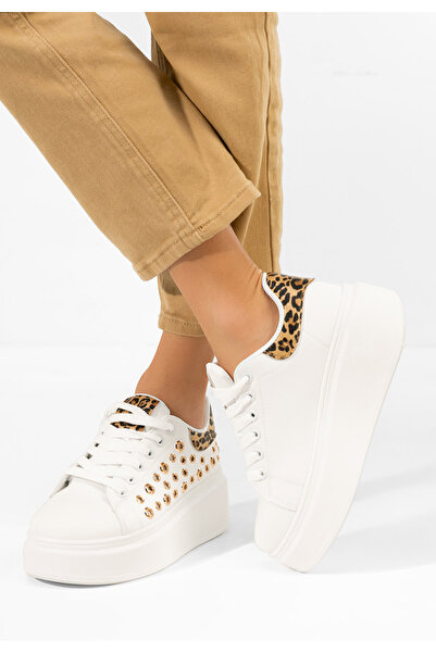 B T Shoes Αθλητικά παπούτσια με πλατφόρμα Anaya V6 λευκά