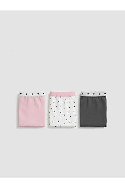 LC Waikiki Lcw Kids Ecru Printed Girls' Boxer 3-Pack