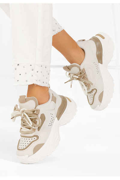 B T Shoes Σνίκερς με πλατφόρμα Dorathy μπεζ