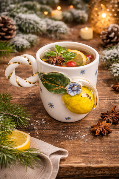 Casa Plus Special Edition Gold Lemon Mug