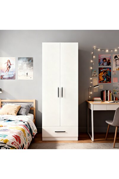 modül eva Moduleva 2 Kapaklı Çekmeli Elbise Dolabı / Gardırop