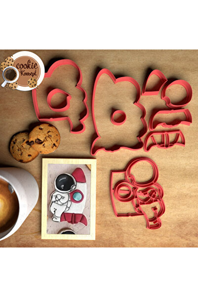 CookieKonsept مجموعة قوالب مفهوم رائد الفضاء - الصاروخ |   كعكة الكوكيز، مصنو...