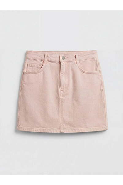 LC Waikiki LCW Παιδική ροζ κοριτσίστικη τζιν φούστα-σορτς