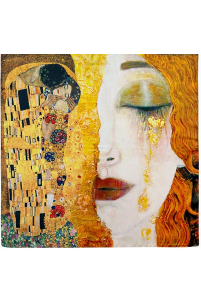 OEM Klimt “The Kiss & Golden Tears” Silk Square Scarf