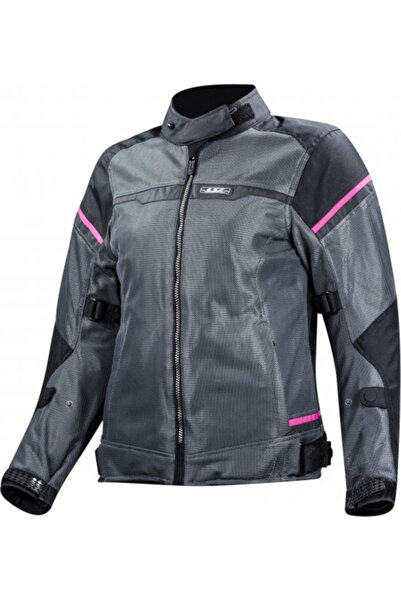 LS2 RIVA motorcycle jacket, for women, black/dark gray, size L