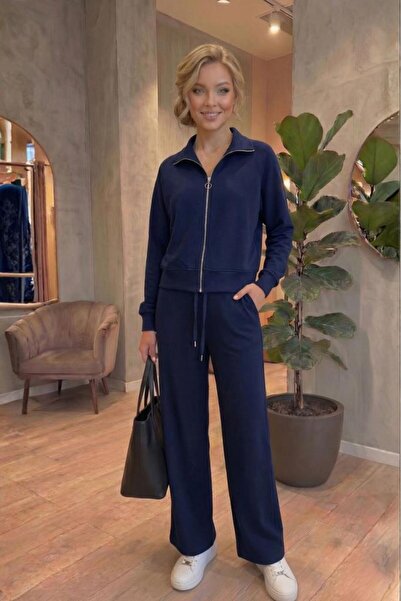 Betimoda Women's Modal Fabric Pocketed Stand Collar Zippered Long Sleeve Moda...