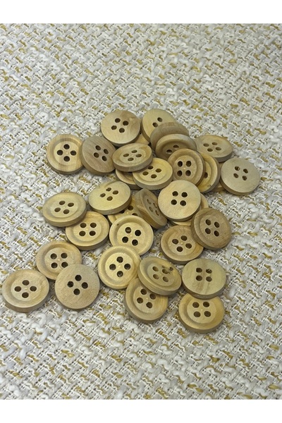 ODDA TASARIM ATÖLYESİ 30 τεμάχια 15 χιλιοστών κουμπιά από πραγματικό ξύλο – Κ...