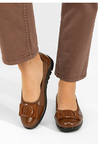 B T Shoes Μπαλαρίνες δερματινεσ Demarisa καφε