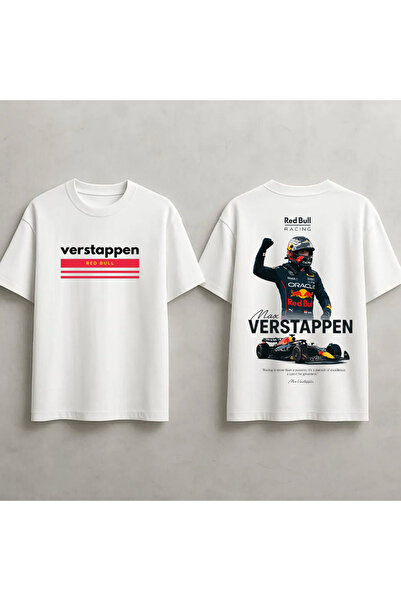 STİL-X Tricou oversize unisex cu imprimeu Max Verstappen, 100% bumbac