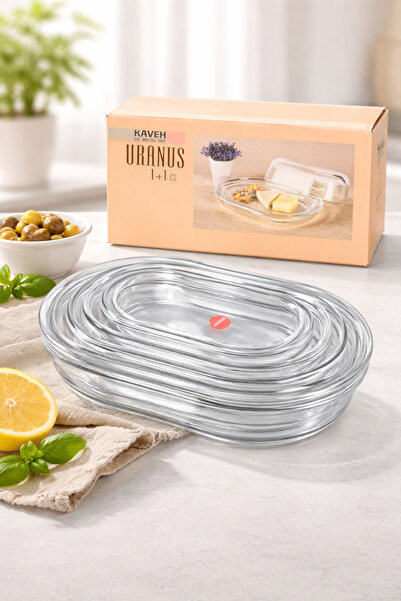 Uranus Cam Tereyağ/Peynir Saklama Kabı