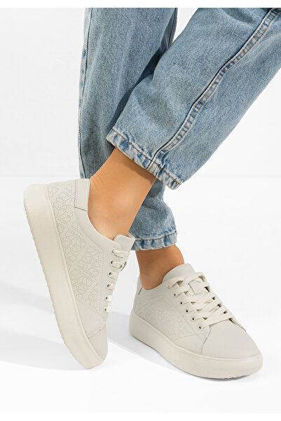 B T Shoes Γυναικεία δερμάτινα αθλητικά παπούτσια Ciandra μπεζ