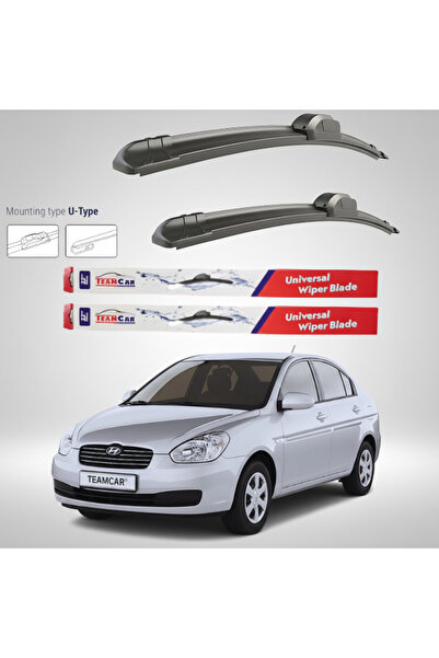 TEAMCAR Hyundai Accent (2005–2010) Flat Wiper Blades | Front Set – TeamCar®