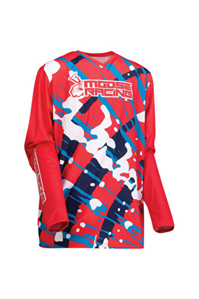 MOOSE RACING Tricou atv/cross copii MooseRacing, culoare rosu, marime YL