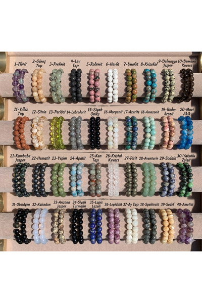 Taşmir Amazonite Original Real Natural Stone Bracelet 8 mm