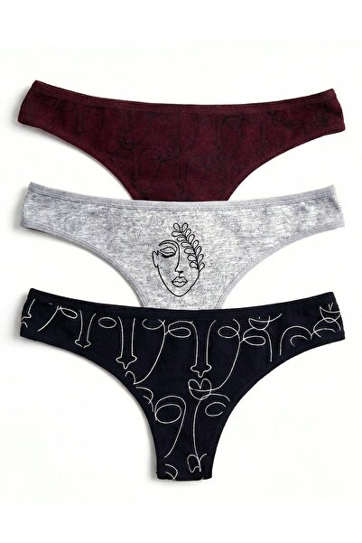 CSN CASANO Women's 3-pack cotton brazilian briefs