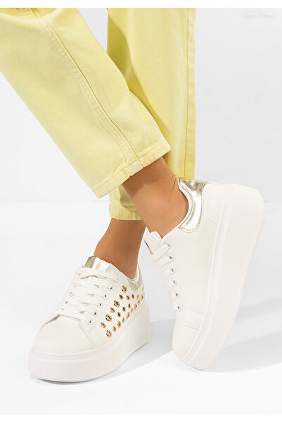 B T Shoes Αθλητικά παπούτσια με πλατφόρμα Anaya V2 λευκά