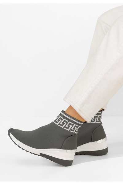 B T Shoes Αθλητικά παπούτσια με κάλτσα Ofelina γκρι