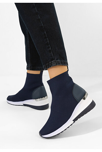 B T Shoes Σνίκερς με κάλτσα Jessina Νεϊβί