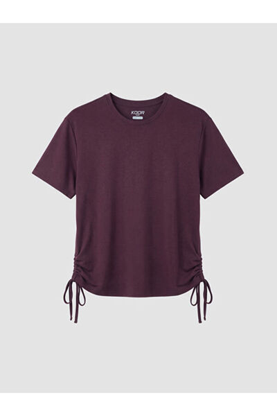 LC Waikiki Rmz Gi̇yi̇m Farkiyla Drawstring Modal Blended Women's Sports T-Shirt