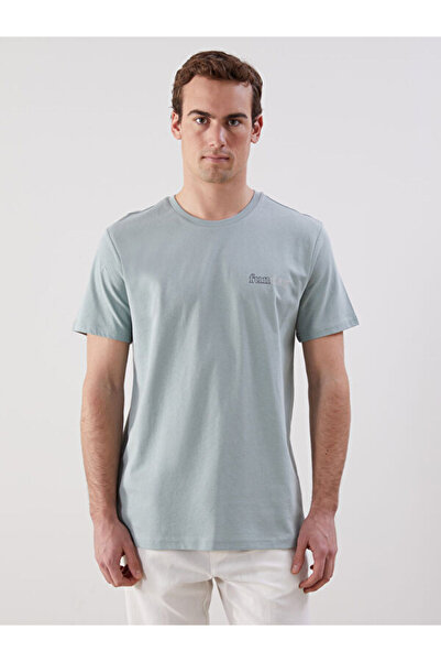 LC Waikiki RMZ GİYİM FARKIYA تي شيرت رجالي من القطن الممشط مطبوع عليه ياقة روبا